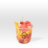 Tasse en forme de U PET de 89mm de 16oz avec impression de logo personnalisé Tasse en plastique de 500ml pour boisson froide Tasse à café froide Personnaliser le logo Transparent