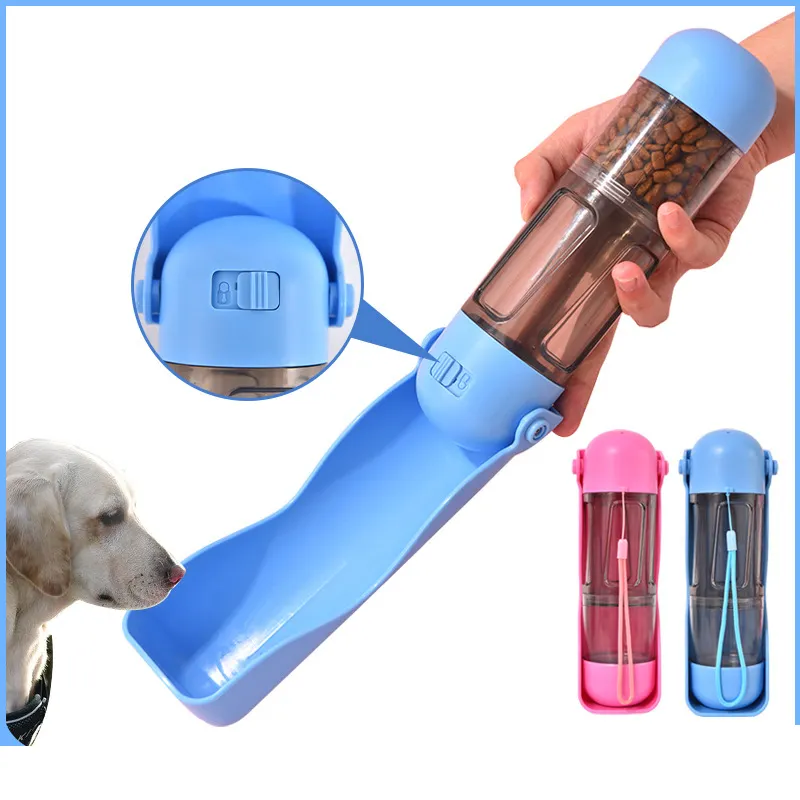 Bottiglia d'acqua portatile per cani da compagnia ciotola pieghevole per cani da viaggio per cuccioli di gatto che beve Dispenser di acqua per animali domestici all'aperto