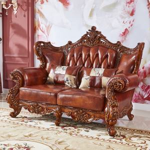 यूरोपीय क्लासिक अनुभागीय नई मॉडल लकड़ी सोफा सेट फर्नीचर कमरे में रहने वाले के लिए - Product Image 4