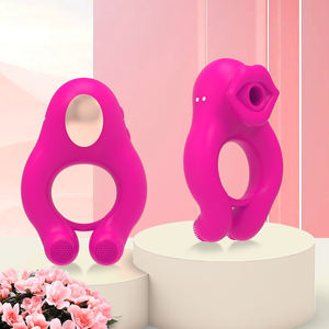 Miglior prodotto di qualità per coppie potente vibratore succhiatore G-Spot clitoride stimolatore anelli pene più venduti Combo - Product Image 1