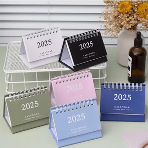 Wholesale High Quality Custom Promotional Desk Table Wall Hang Calendar Spiral Binding Table Wall Calendar