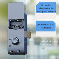 Serrure intelligente à empreinte digitale sans perçage pour porte en verre sans cadre Système d'entrée sans clé Fechadura inteligente