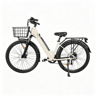 Vélo électrique de ville 250W pour adultes, batterie amovible 36V 10.5Ah, 7 vitesses, cadre en acier, vélo électrique hybride pour usage urbain