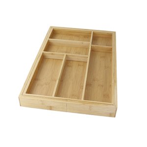 Nhà Tự Nhiên 6-8 Khe Cắm Mở Rộng Mở Rộng Tre Mở Rộng Công Cụ Nhà Bếp Ngăn Kéo Tổ Chức Cho Muỗng Nĩa Bạc Flatware Đồ Dùng - Product Image 2