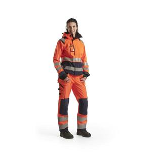 BLAKLADER - 490419875389XS Women's <b>Hi</b>-<b>Vis</b> Shell <b>jacket</b> <b>Orange</b>/Navy blue - EAN 7330509505779 <b>HI</b>-<b>VIS</b> WORKWEAR - Product Image 3
