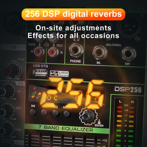 Oem GT16 âm thanh mixer 16 kênh Power Mixer khuếch đại âm thanh chuyên nghiệp 1000W trộn giao diện điều khiển - Product Image 6