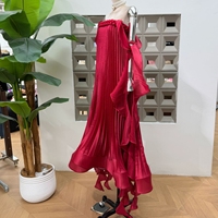 Robe longue de haute qualité, sexy, sans bretelles, avec tresses et plis, idéale pour les banquets et les voyages
