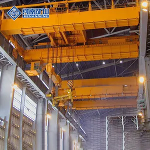 QDY Metallurgical Plant 20/5 T Double Beam Hook Bridge Crane Workshop Lifting Height 12m