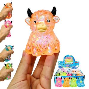 Jouet Squishy Vache des Highlands Scintillante en Forme de Vache Mignonne, Pack de Vaches des Highlands Souples et Extensibles, Jouet Sensoriel Anti-stress en Gelée - Product Image 4
