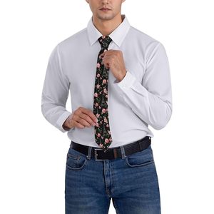 Men's Designer Wedding Silk Ties Funny Novelty White Line <strong>Eiffel</strong> <strong>Tower</strong> Rose Necktie Soft Tie for Formal Party Business Regular