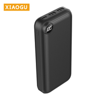 Bank daya paduan aluminium cepat kustom OEM, pengisi daya ponsel 20000mAh 9V 12V dengan 2 Output USB daya Output 3.7V 10W