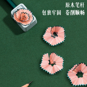 Deli 2B Pencil Hexagonal Wooden Green Exam Writing For Students School Use 10pcs Set - Product Image 4