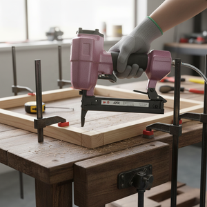XINYI 425KL Pistola Pneumatica per Graffette a Becco Lungo K/90, 10-25mm, per Mobili, Lavorazione del Legno, Alluminio, Ferro, Garanzia 3 Anni, Scarico Superiore - Product Image 1
