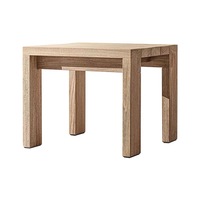 Ensemble de tables d'appoint modernes en teck résistant aux intempéries pour hôtel, jardin, bord de piscine, villa, terrasse