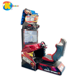 Máquina <span class=keywords><strong>de</strong></span> Juego <span class=keywords><strong>de</strong></span> Carreras <span class=keywords><strong>de</strong></span> Autos Arcade, Operada <span class=keywords><strong>con</strong></span> Monedas, <span class=keywords><strong>Simulador</strong></span> Interior <span class=keywords><strong>con</strong></span> Construcción Metálica y Soporte en Inglés - Product Image 1