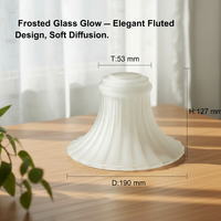 Abat-jour en forme de trompette soufflé à la main, style méditerranéen, pour la décoration intérieure de salle de bain, inspiré des régions côtières chinoises, vente chaude en usine
