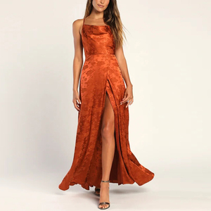 Abito da donna in raso abito lungo Jacquard floreale in raso <span class=keywords><strong>verde</strong></span> <span class=keywords><strong>smeraldo</strong></span> semplicemente sognante - Product Image 6