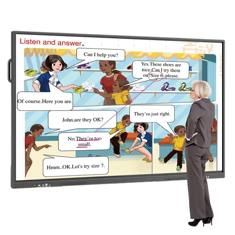 65 pollici 4K Full HD LCD interattivo Smart Board per E-learning Touch Smart Whiteboard prezzo