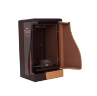 Boîte-cadeau de vin à double porte en bois personnalisée de qualité supérieure Boîte à liqueur en bois de luxe pour la présentation et le stockage de whisky vin brandy