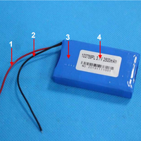 Baterai Lipo CE Rohs 103759 Lithium Ion 103759PL 3.6v 2500mAh 3.7v 2400mAh