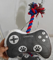 Jouet en peluche pour chien, contrôleur de jeu pour animaux de compagnie, durable, résistant aux morsures, couineur, avec corde nouée