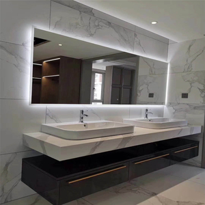Tocador de baño moderno europeo, <span class=keywords><strong>muebles</strong></span> de baño, mueble de baño de piedra sinterizada de gran tamaño - Product Image 5