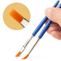 Juego de Pinceles de Pintura Acrílica, Óleo y Acuarela BECOL, con Mango de Plástico y Cabeza Plana de Nailon, para Dibujo Artístico Infantil, Venta al Por Mayor