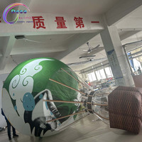 Ballon à air chaud gonflable de 5 mètres PVC et nylon fournitures de fête et d'événement avec lampe à LED modèle de ventilateur publicité gonflable