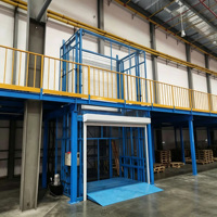 Monte-charge vertical à rail de guidage pour charges lourdes, élévateur de marchandises industriel stationnaire pour le transport de matériaux en usine