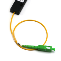 Divisor PLC 1x2 SC APC a SC APC, Tipo Caja ABS, Divisor de Fibra Óptica PLC para FTTH, FTTX, CATV, Telecomunicaciones