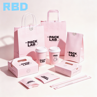 Sac en papier kraft écologique et durable pour café, personnalisable en usine, pour une, deux ou quatre tasses, sac à emporter