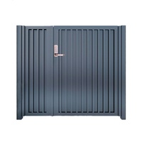 Porte d'entrée en aluminium de style européen sur mesure pour villa, cour, avec double porte antivol