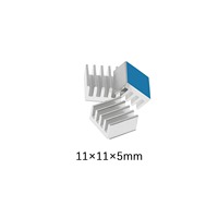 Radiateur de refroidissement en aluminium multi-échelles, pour puce électronique IC Raspberry Pi, avec bande conductrice thermique, 1/10 pièces