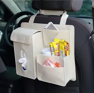 Simple style felt car back seat storage organizer