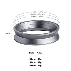 Entonnoir doseur de café en alliage d'aluminium léger, 51mm/53mm/58mm, minimaliste, écologique, avec billes magnétiques puissantes pour un maintien ferme - Product Image 2
