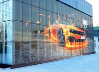 La publicité extérieure d'intérieur a mené l'écran de visualisation transparent pour le mur de la publicité commerciale LED de vitrine