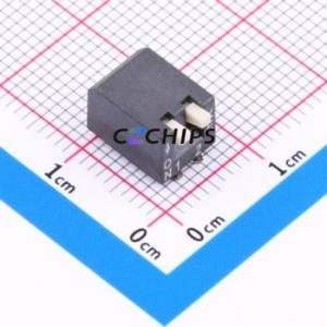 HX 2.54-2P TPCB DIP Switch SMD-4P,6.48x11mm Switch Flat Toggle, Raised Type Single Pole Single Throw 2 Gull Wing Type - Product Image 1
