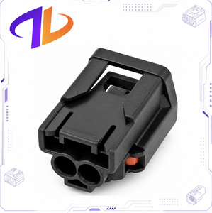 Connecteur de faisceau de câbles étanche pour feux de brouillard et feux de jour (DRL) automobile, 2 broches, en cuivre, noir, HX060, 1,5 mm, compatible 6189-7408 - Product Image 2