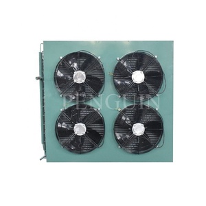 Condensador de <span class=keywords><strong>Aire</strong></span> Refrigerado por Tubo de Cobre con Cuatro Ventiladores para Unidad de Condensación de Refrigeración de Cámaras Frigoríficas, Gran Venta - Product Image 1