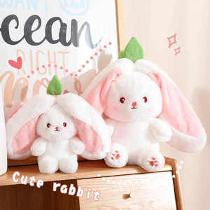 Trong Kho Mềm Kawaii Dễ Thương Plushie Peluche Dâu Cà Rốt Thỏ Gối Đệm Thú Nhồi Bông Trái Cây Động Vật Thỏ Thỏ Đồ Chơi Sang Trọng - Product Image 3