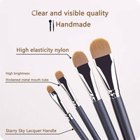 Pinceau correcteur Offre Spéciale tailles différentes Vente en gros Logo personnalisé Fond de teint synthétique vegan de luxe pour le visage Pinceau correcteur simple et plat