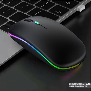 เมาส์ไร้สายแบบชาร์จ USB BT RGB เมาส์เงียบบางเฉียบตามหลักสรีรศาสตร์พร้อมไฟแบ็คไลท์สำหรับแล็ปท็อปพีซีแท็บเล็ต - Product Image 3