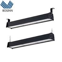 Lampe linéaire industrielle pour stades, gymnases, entrepôts, lampes suspendues, lampes linéaires LED pour sous-sols et parkings, éclairage haute baie