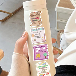 100 <span class=keywords><strong>Pegatinas</strong></span> Adhesivas de Salud Mental para Decoración de Libros y Botellas, con <span class=keywords><strong>Frases</strong></span> <span class=keywords><strong>Motivadoras</strong></span> y Positivas - Product Image 6