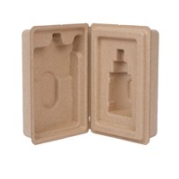 Emballage en pulpe moulée 100 % recyclable, emballage en fibre pressée à l'état humide, boîte d'emballage pour bouteille d'huile