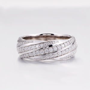 カスタマイズされた10k 14k 18kソリッドリアルゴールド。DEF VVS Moissaniteダイヤモンドファッションジュエリーリング男性エンゲージメント - Product Image 3