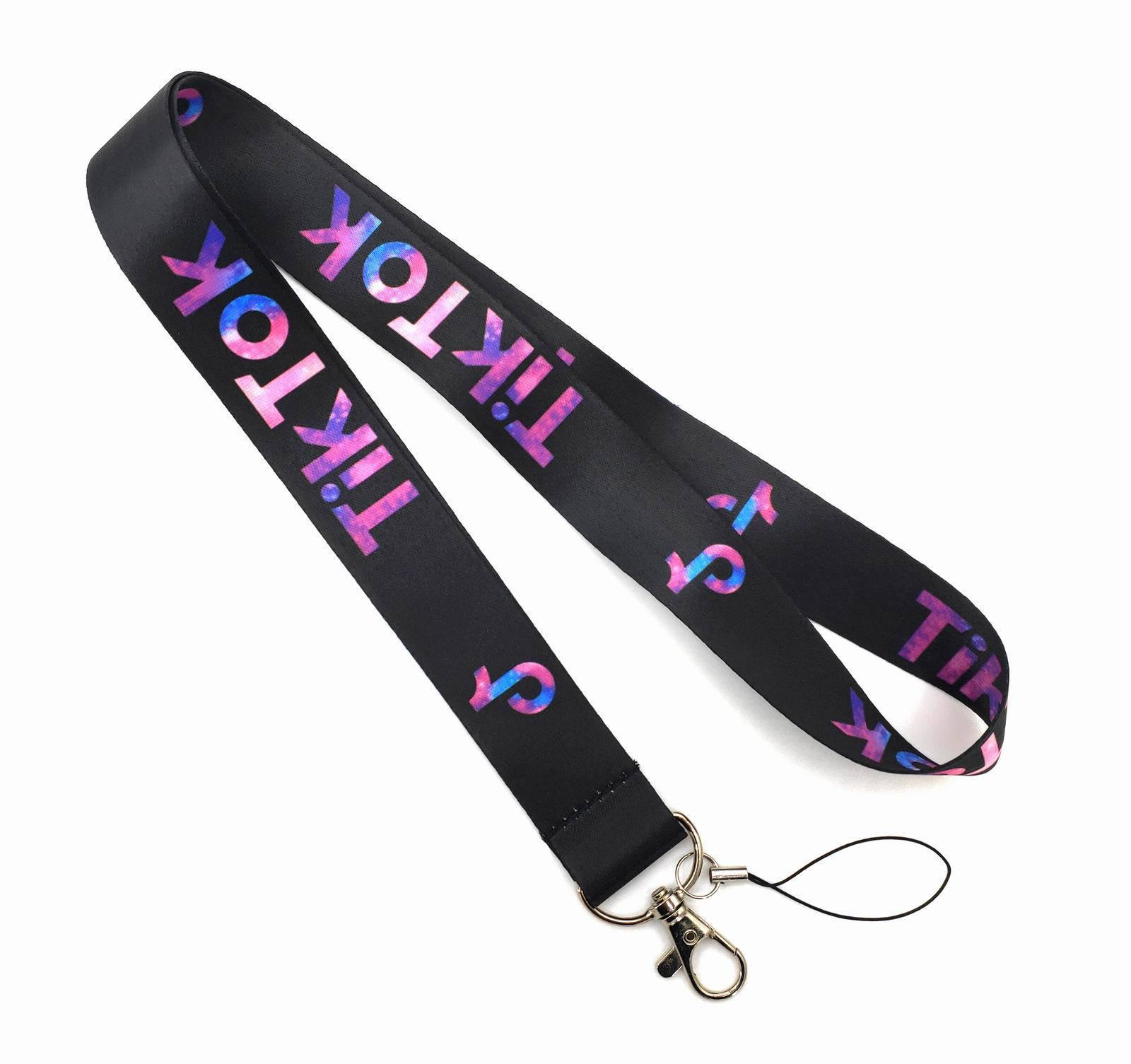 Fashion Cool Hot Sale Tik Tok Lanyards Wholesale Portable Phone Card Accessories Anti-Lost Lanyard Promotional Gift Lanyards Image 3