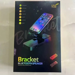 Có thể gập lại F18 2 trong 1 máy tính bảng điện thoại di động khung màu xanh răng Loa máy tính để bàn có thể điều chỉnh điện thoại chủ với loa không dây - Product Image 6