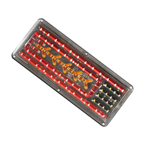 Barre de feux arrière de camion à LED, <span class=keywords><strong>clignotant</strong></span> super lumineux, feu de freinage, feu de recul avec protection en treillis métallique - Product Image 1