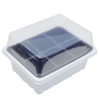 Nouvelle mini-serre écologique en PS, forme rectangulaire, dôme d'humidification, plateau de semis, 19x14.5x11cm